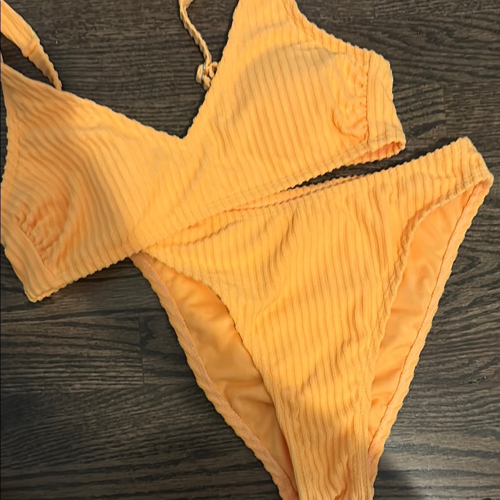 Xhilaration Ribbed Peach Bikini Set
